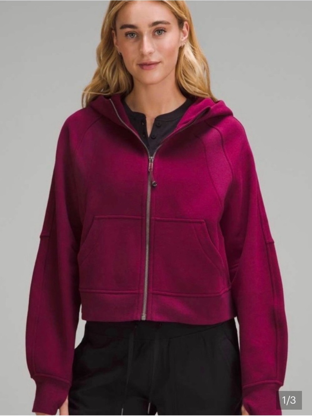 Women's Lululemon Scuba Half Zip Hoodie - Berry.